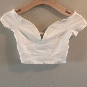 White crop top